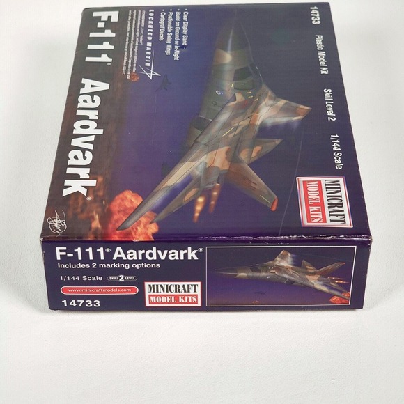 Minicraft F-111 Aardvark 1:144 Scale Plastic Model Kit 14733 New in Open Box - Picture 4 of 6